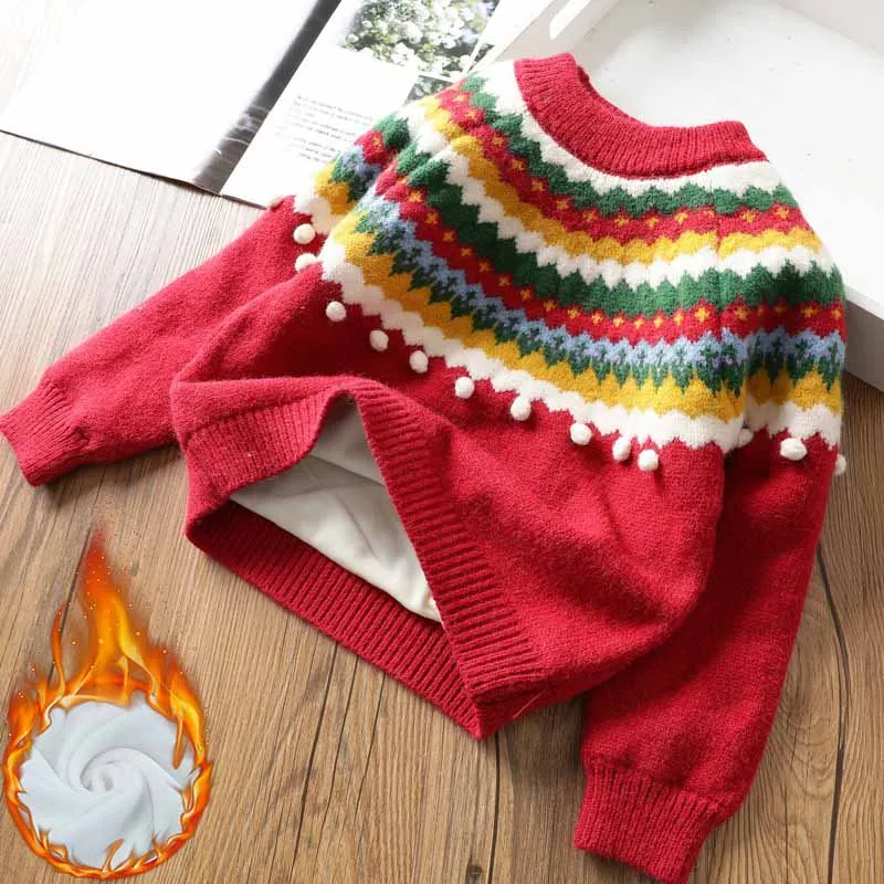 Jersey acolchado navideño de invierno infantil, cálido y suelto - imagen 2