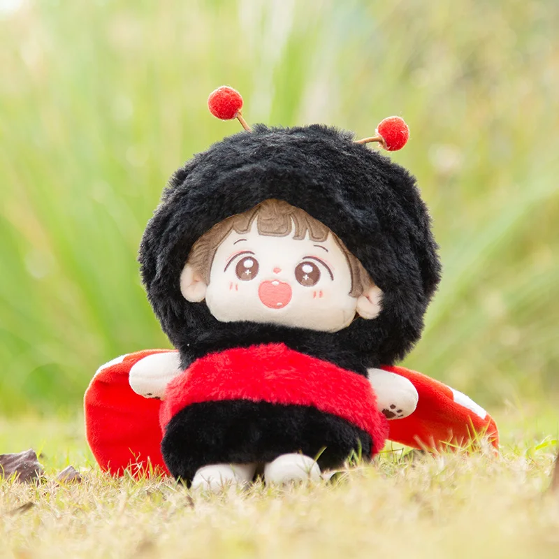 Ropa para muñecas mariquita negra y roja, traje de algodón estilo kawaii - imagen 2