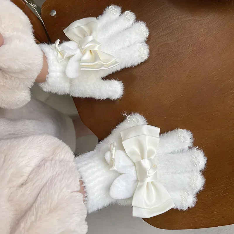 Guantes de princesa con orejas y lazo - cálidos otoño-invierno - imagen 3