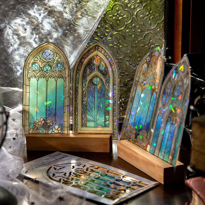 Pegatinas vintage góticas para ventanas de vidrio tintado - imagen 5