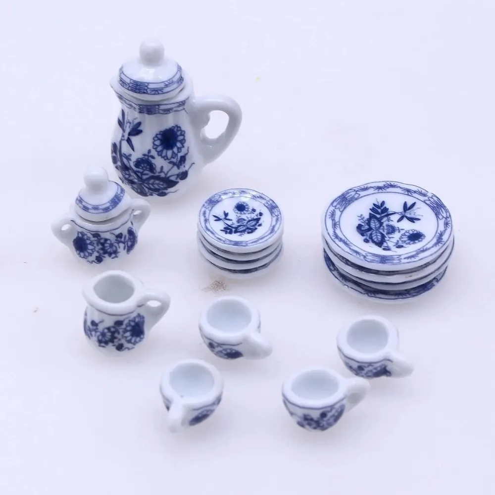 Juego de té cerámico en miniatura para niños, casa de muñecas infantil - imagen 5
