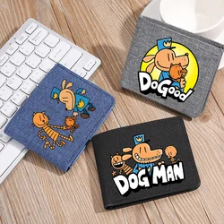 Cartera plegable corta Dog Man para niños – regalo de cómic