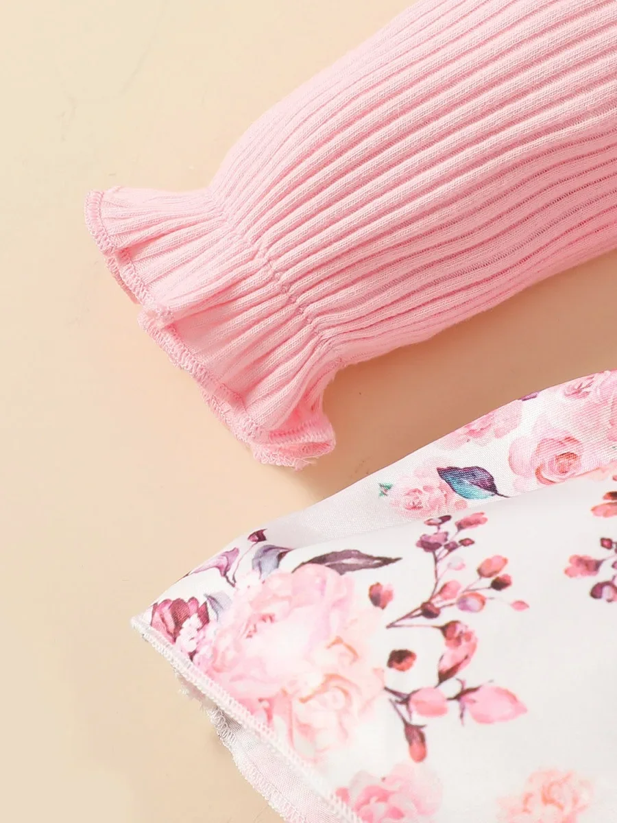 Mameluco de algodón estampado floral para bebé niña - imagen 3
