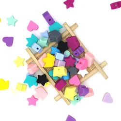 Cuentas de silicona para bisutería infantil – Estrellas, corazones y coronas
