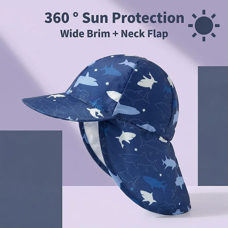 Detalle del sombrero para niños en uso