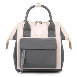 Bolsa de pañales piel beige, seca y húmeda, plegable
