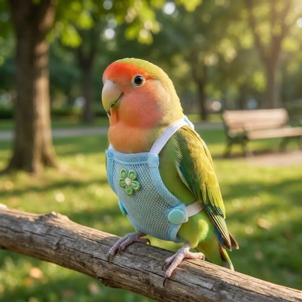 Pañal transpirable para aves lavable con cierre a presión - imagen 3