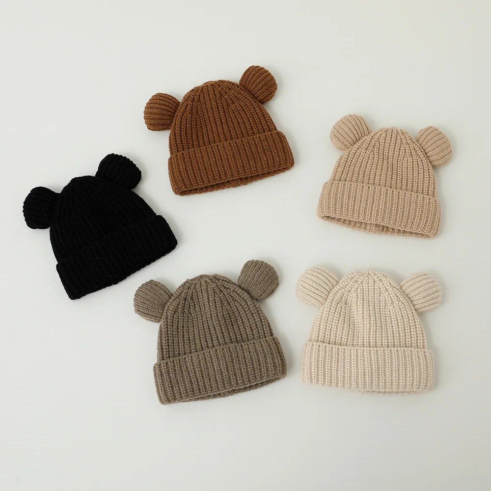 Gorro bebé invierno con orejas de oso – tejido térmico suave - imagen 3