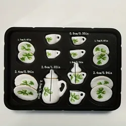 Juego de té infantil en cerámica para casita de muñecas