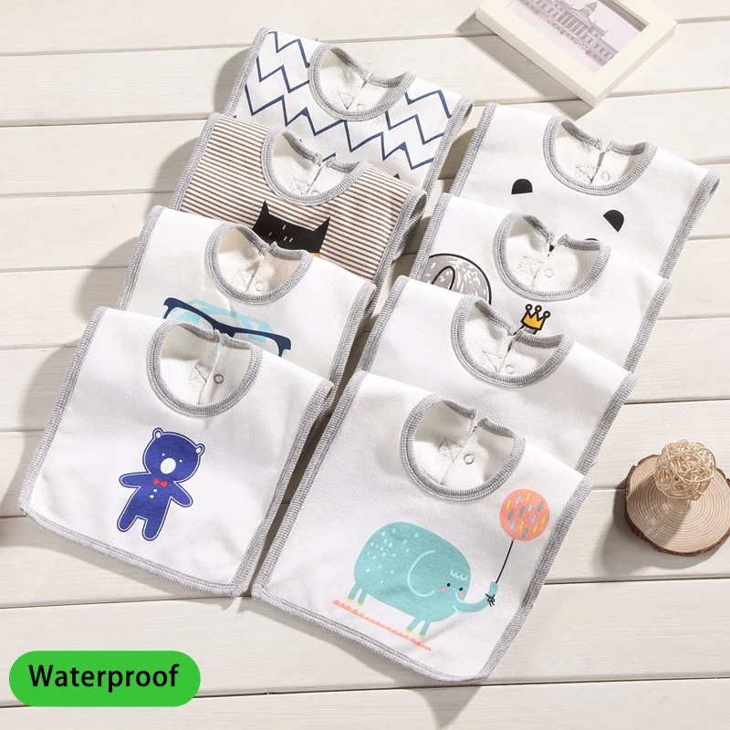 Babero impermeable de algodón para bebé – Ideal para comer - imagen 4