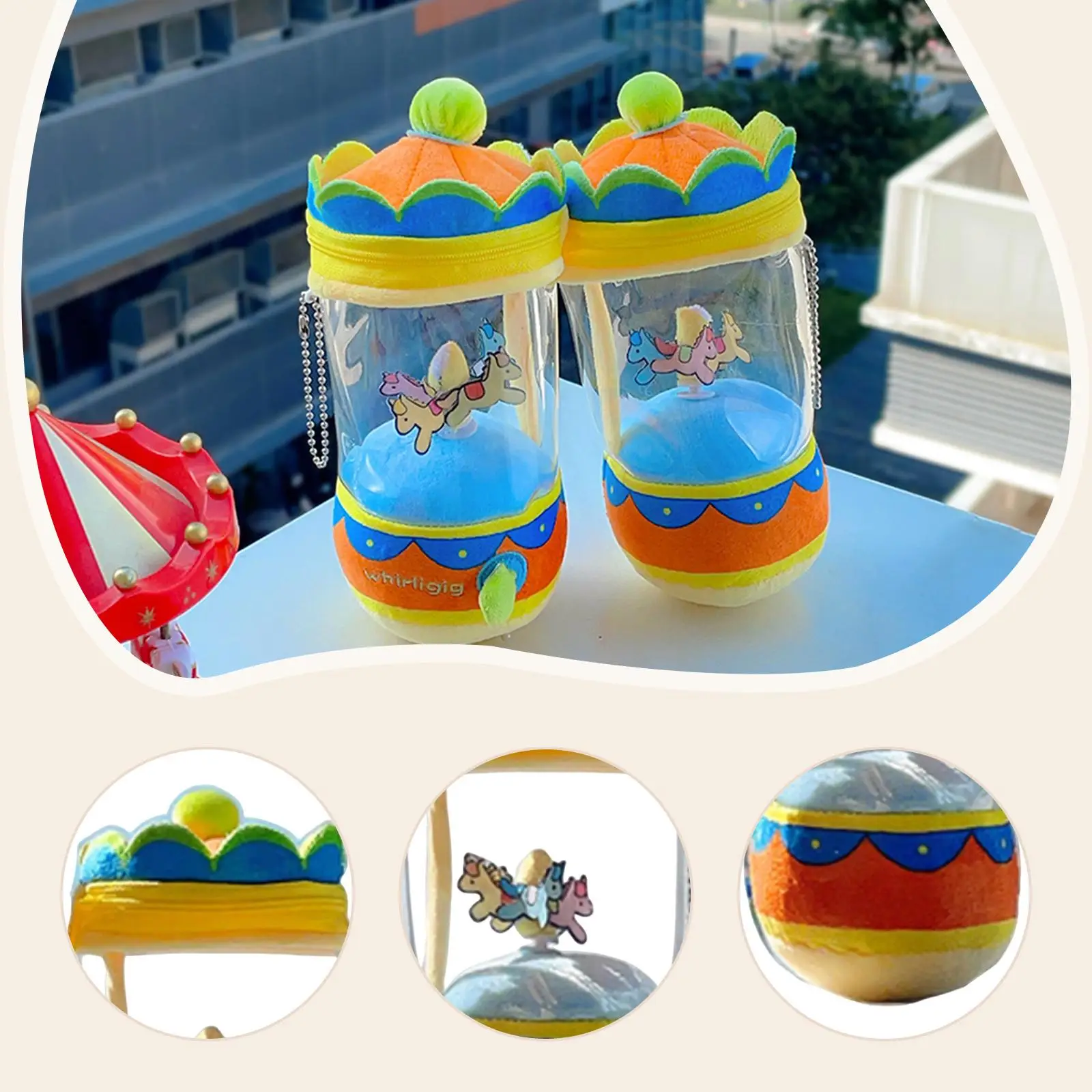 Peluche giratorio con cordón para carrito y bolso, caballo - imagen 4