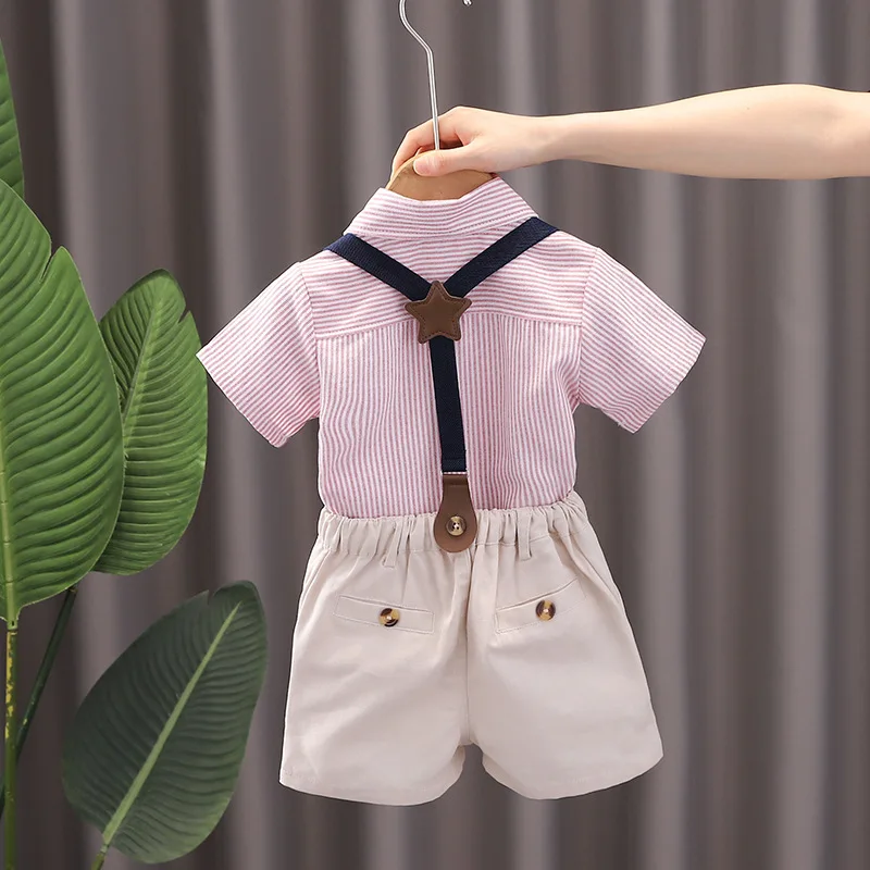 Conjunto de verano bebé con camisa manga corta y pantalones cortos - imagen 3