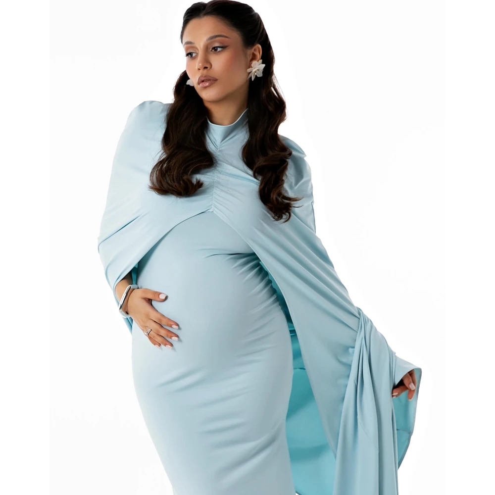 Vestido de maternidad largo elástico suave para fotos en gestación - imagen 2