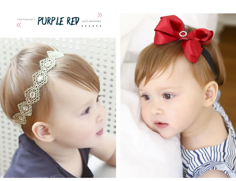 Diadema floral de encaje para bebé con orejas de princesa y pompones - imagen 2