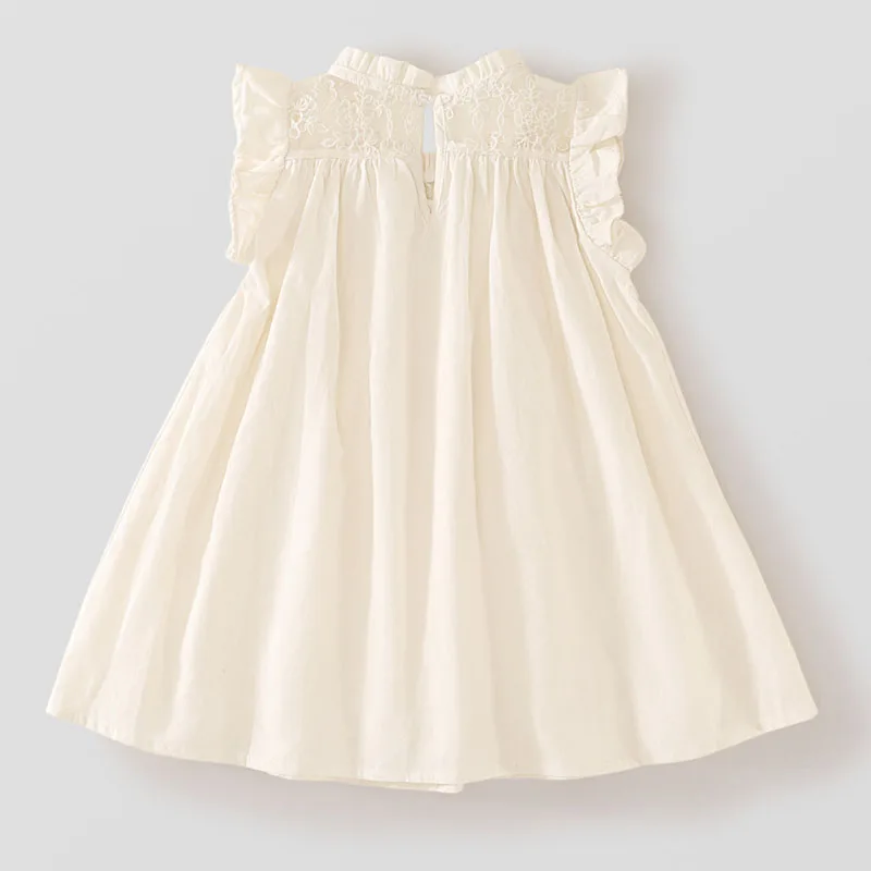 Vestido de verano para niñas en algodón con mangas volantes informal - imagen 5