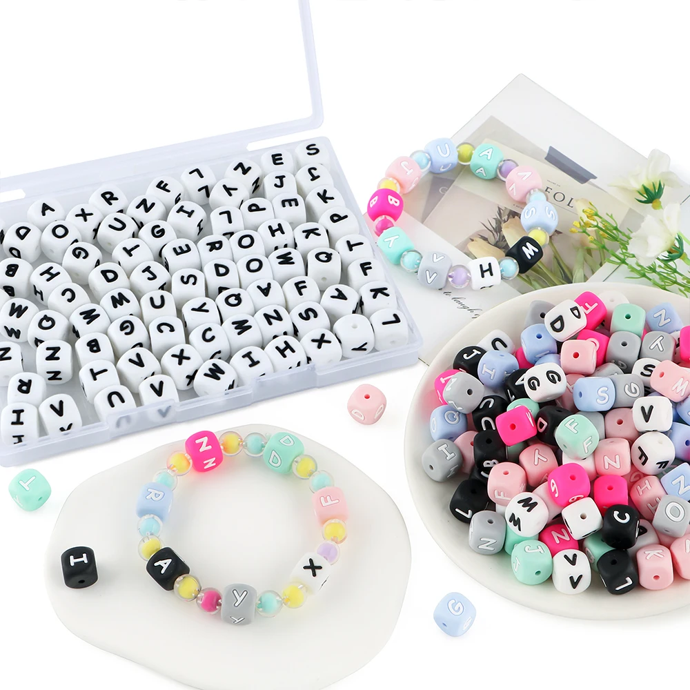 Cuentas de letras en silicona para collares y pulseras infantiles - imagen 3