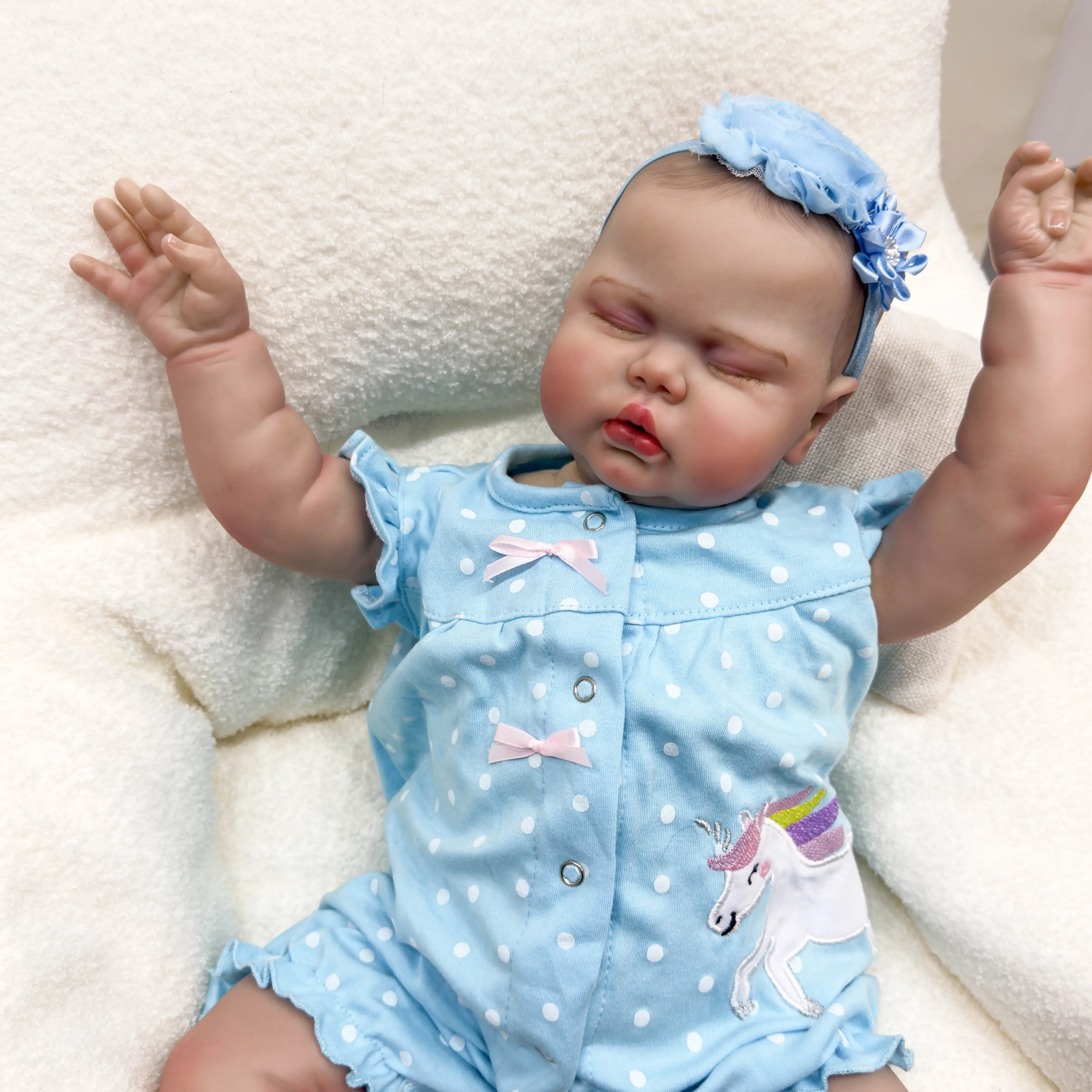 Muñeco Reborn 60 cm estilo durmiendo