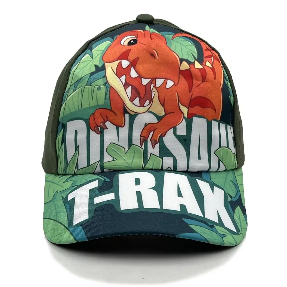 Gorra de dinosaurios de algodón para niños ajustable transpirable