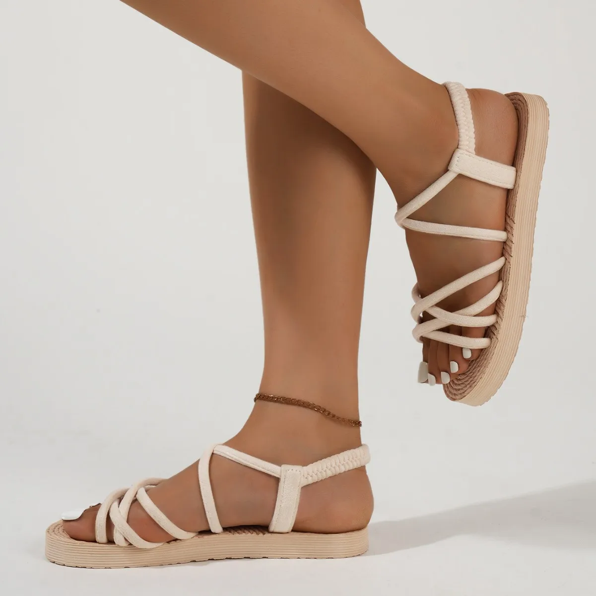 Sandalias planas con banda elástica para niñas – Ligeras y cómodas - imagen 4