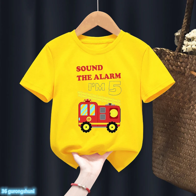 Camiseta de bomberos para niño – Tallas 2-9 años
