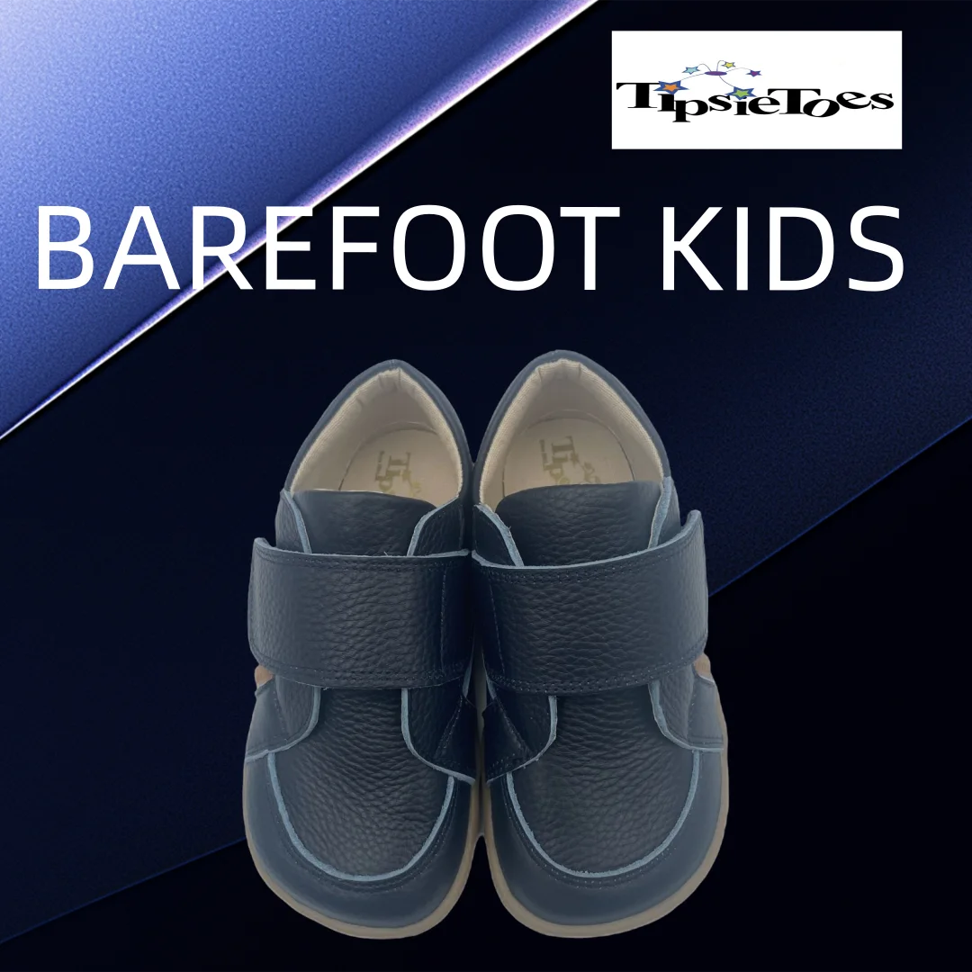 Tipsietoes Kids zapato descalzo de cuero genuino, dedos anchos - imagen 5