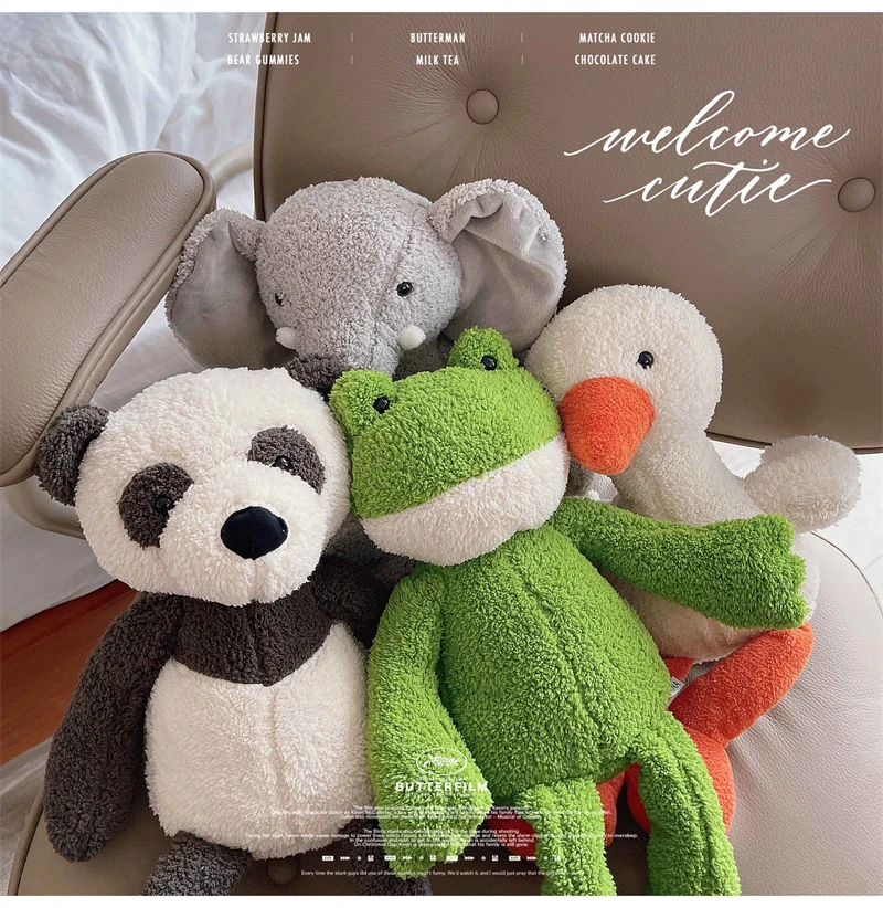 Rana de patas largas de peluche en 40 cm