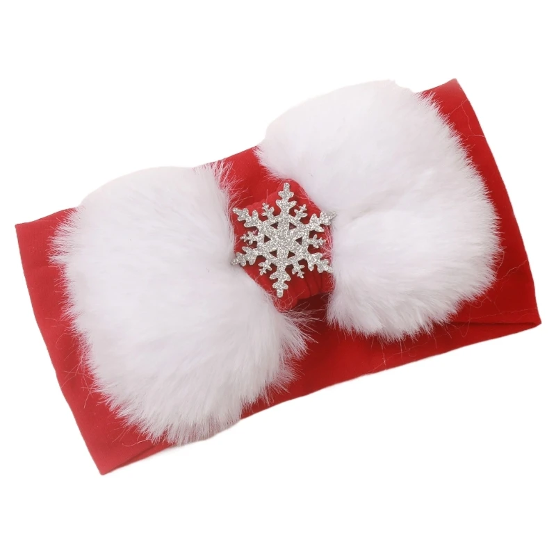 Diadema bebé y gorros navideños con copos de nieve para fotos - imagen 5