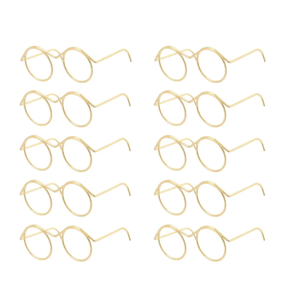 Gafas metal retro redondas para muñecas – Accesorio DIY - imagen 2