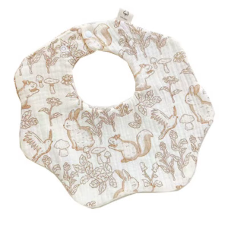 Baberos de muselina para recién nacido con estampado animal - imagen 5