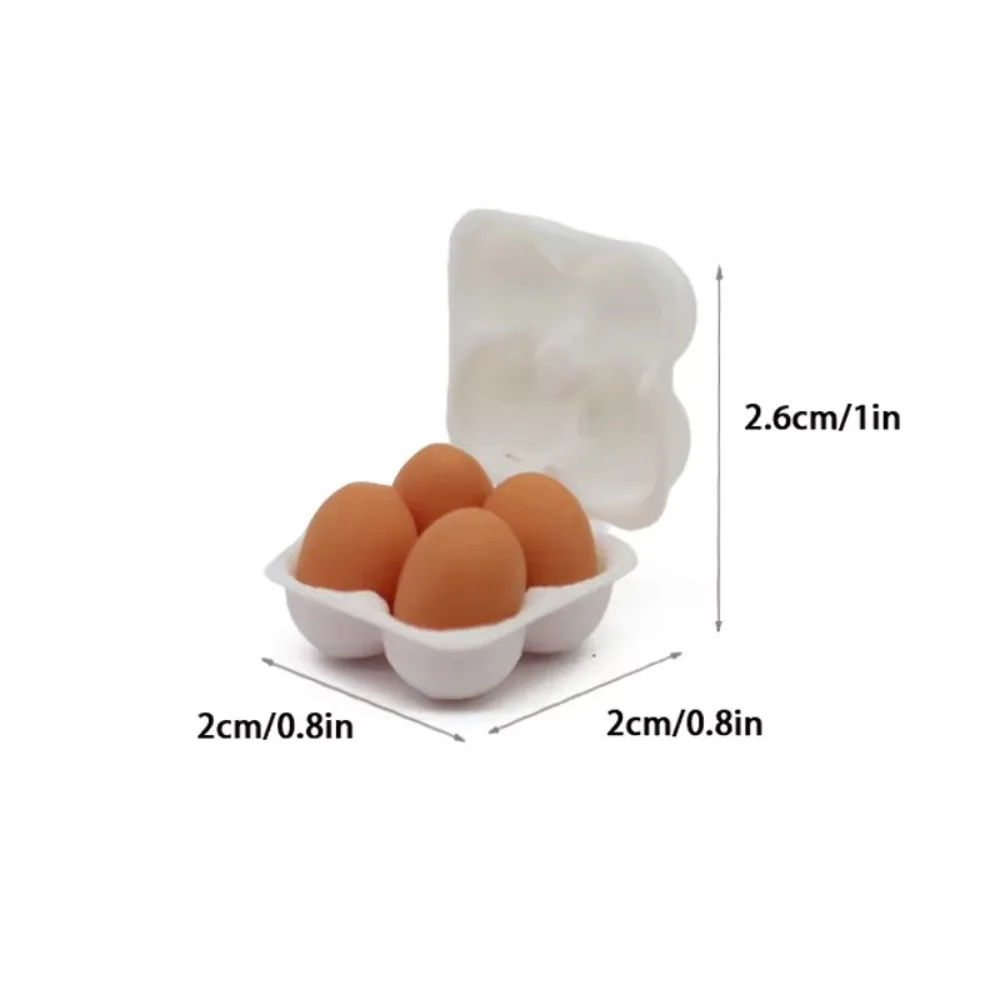 Bandeja de huevos de simulación para casa de muñecas vista frontal