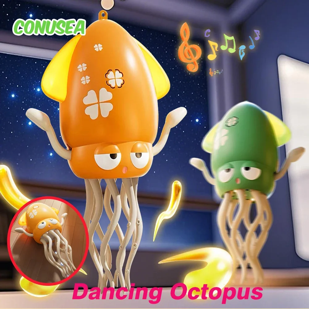 Babyspeelgoed Juguete de arrastre pulpo que baila con luces y música - imagen 4