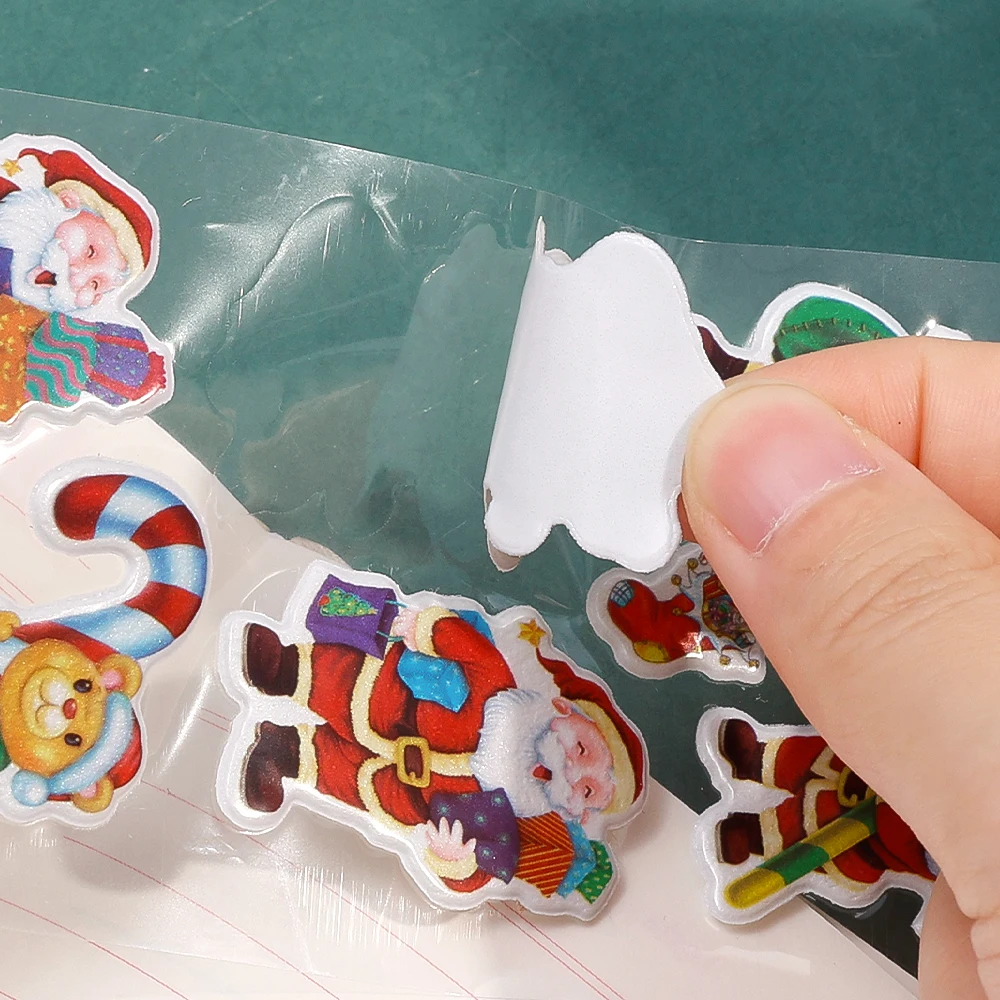 Pegatinas 3D navideñas de Papá Noel – Decoración infantil - imagen 2