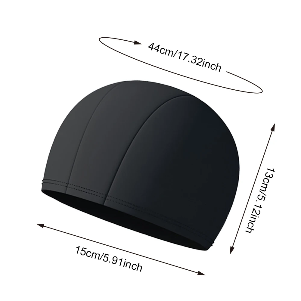 Gorra de natación elástica de poliéster para adultos - imagen 4