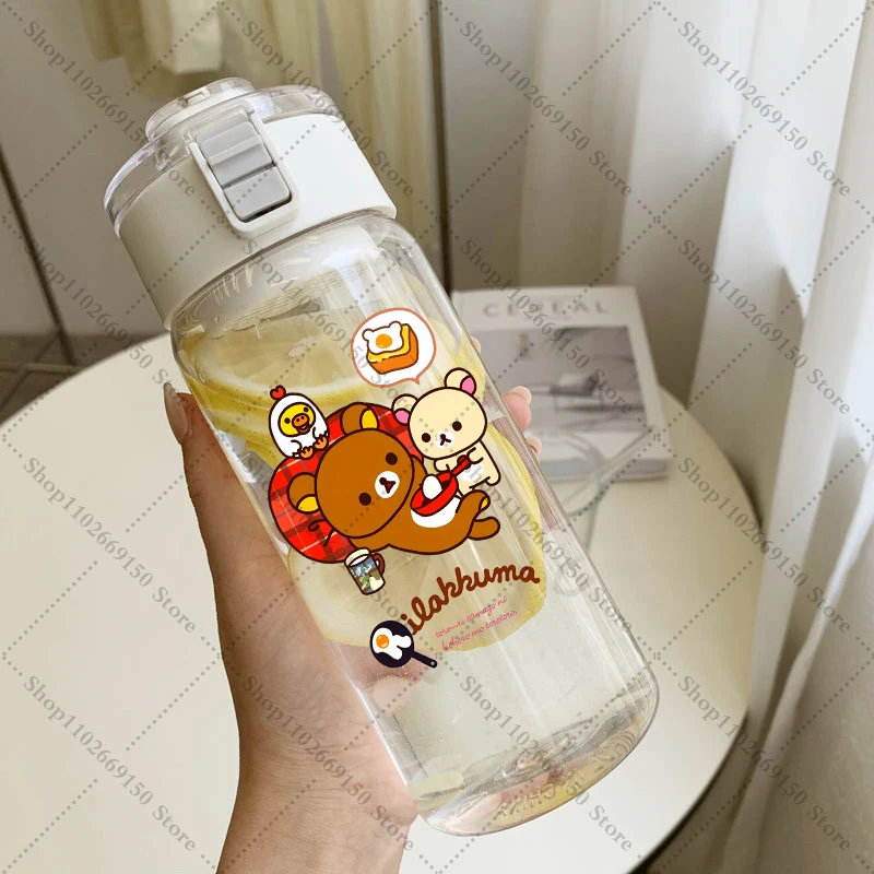 Botella de agua infantil con diseño Rilakkuma – Portátil para niños - imagen 4
