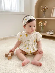 Body verano bebé niña – cómodo y ventilado con bordados margaritas