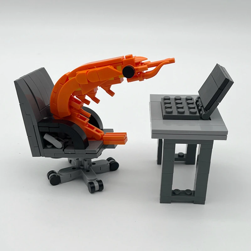 Bloques de construcción MOC modelo camarón: kit ensamblaje infantil