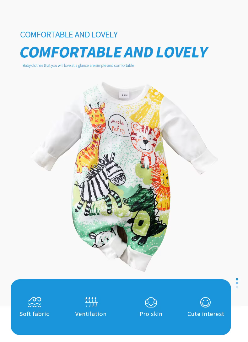 Pelele de recién nacido con estampado animal