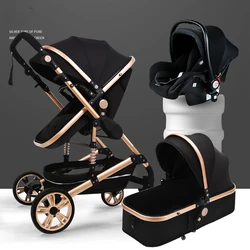 Cochecito 3 en 1 reversible y plegable para bebé
