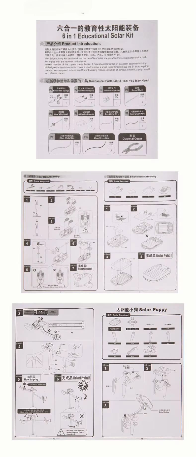 Todos los modelos del kit expuestos