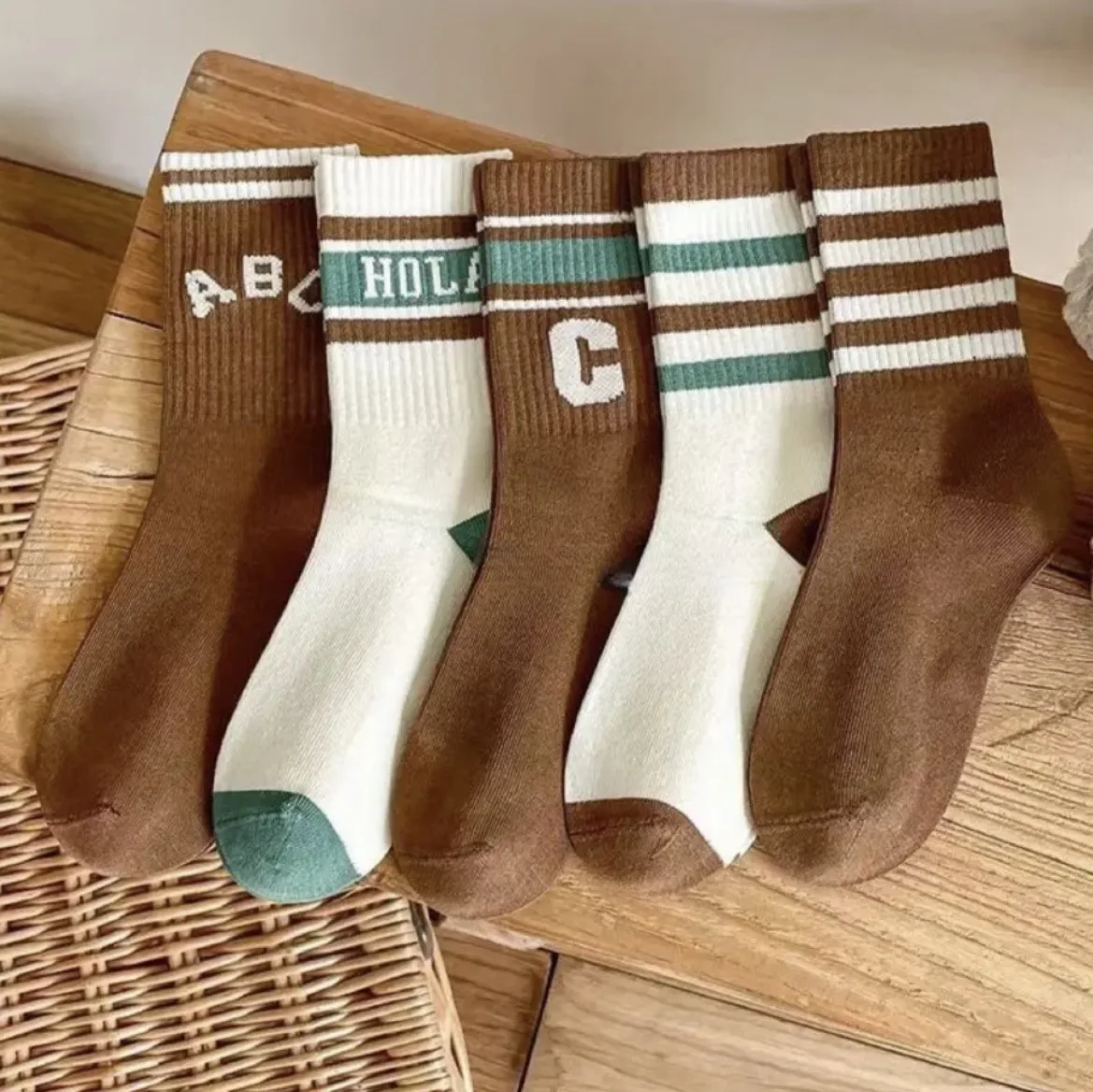 Calcetines de tubo infantiles de algodón, pack de 5 pares