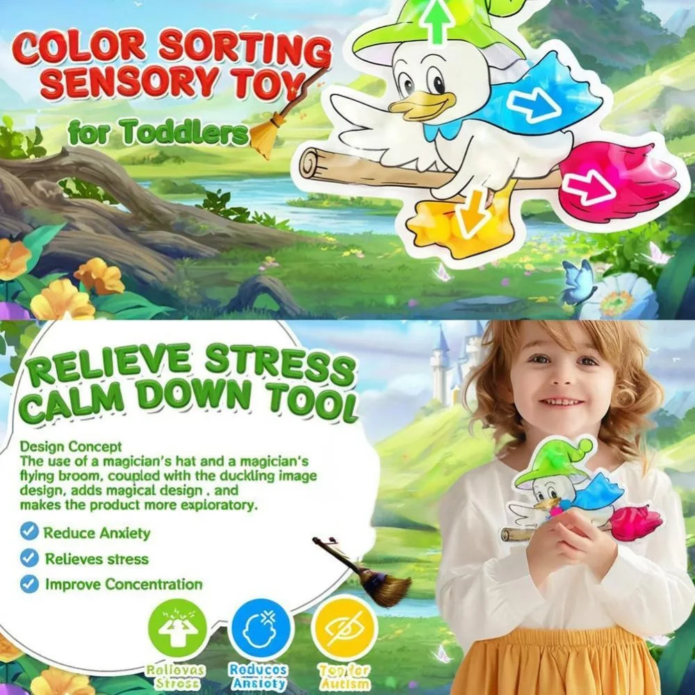 Juguetes sensoriales Montessori para clasificar colores - imagen 2