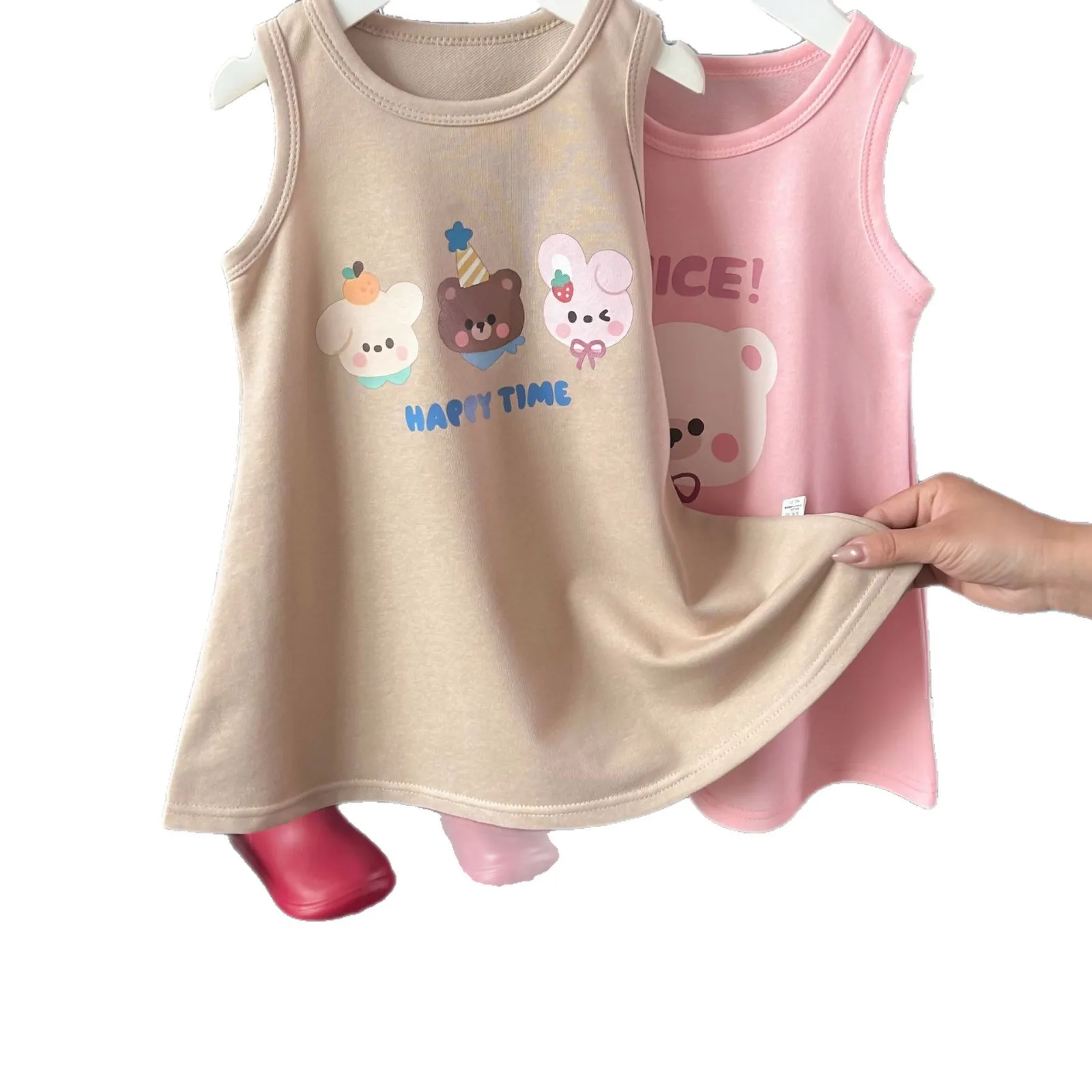 Vestido de niña algodón sin mangas estilo princesa para verano - imagen 4