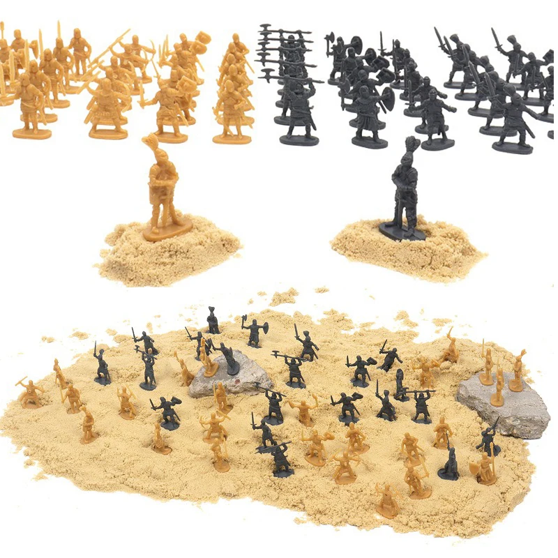 ZYF Soldados en miniatura 2,7 cm – posturas variadas, multicolor