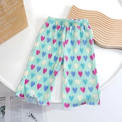 Pantalones antimosquitos con estampado de amor y cintura elástica