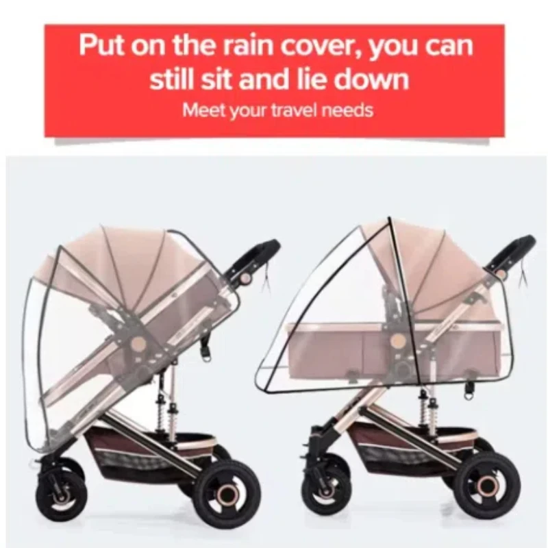 Funda impermeable transparente para cochecito con cremallera - imagen 5