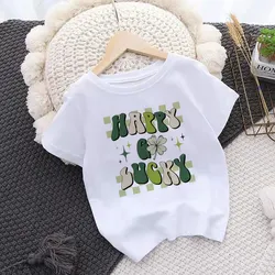 Camiseta San Patricio con amuleto de la suerte para niños