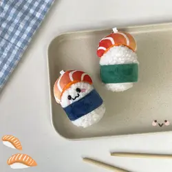 Llavero de peluche sushi kawaii estilo japonés suave, unisex