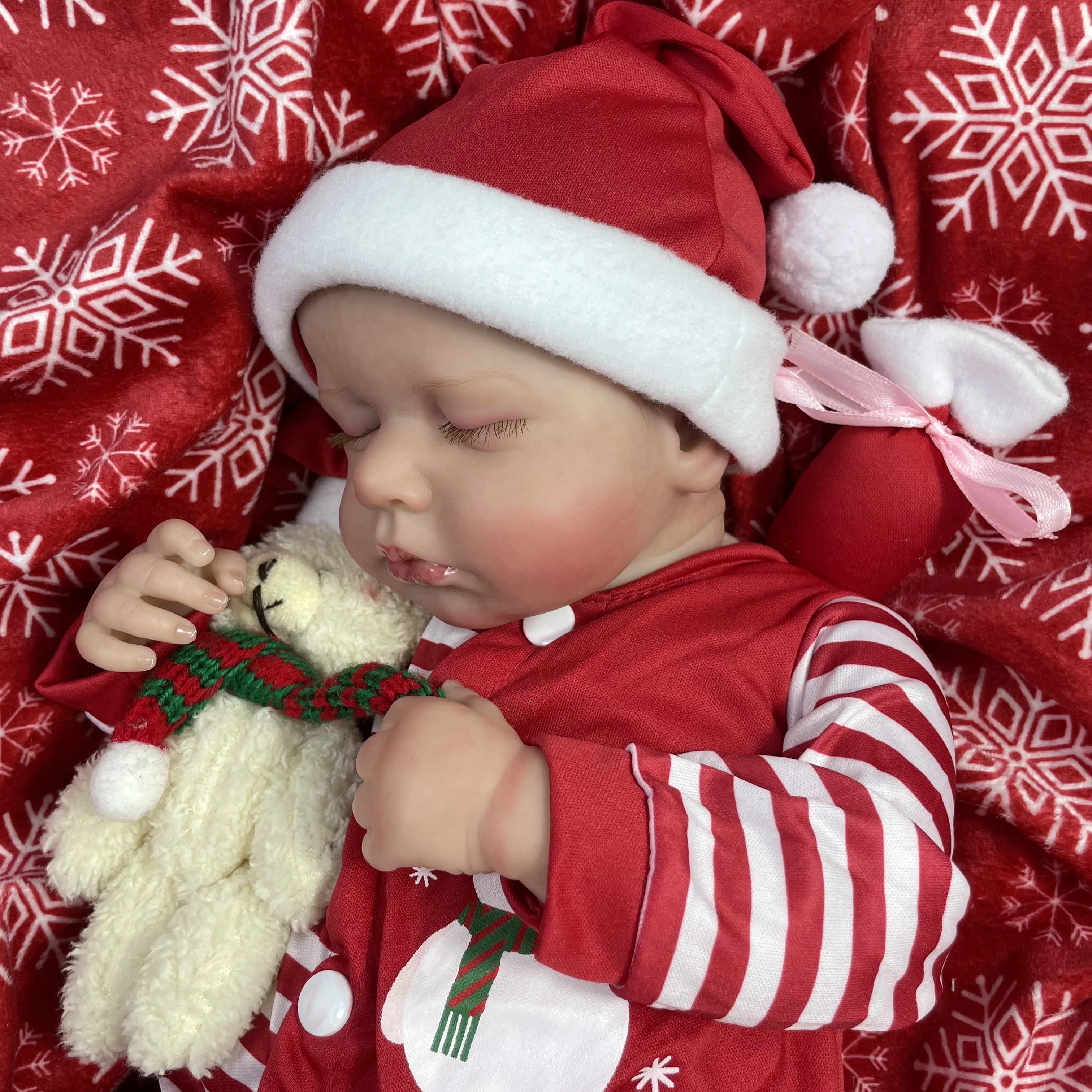 MRB Muñeca Reborn LouLou 50cm realista silicona 3D – Regalo Navidad - imagen 2