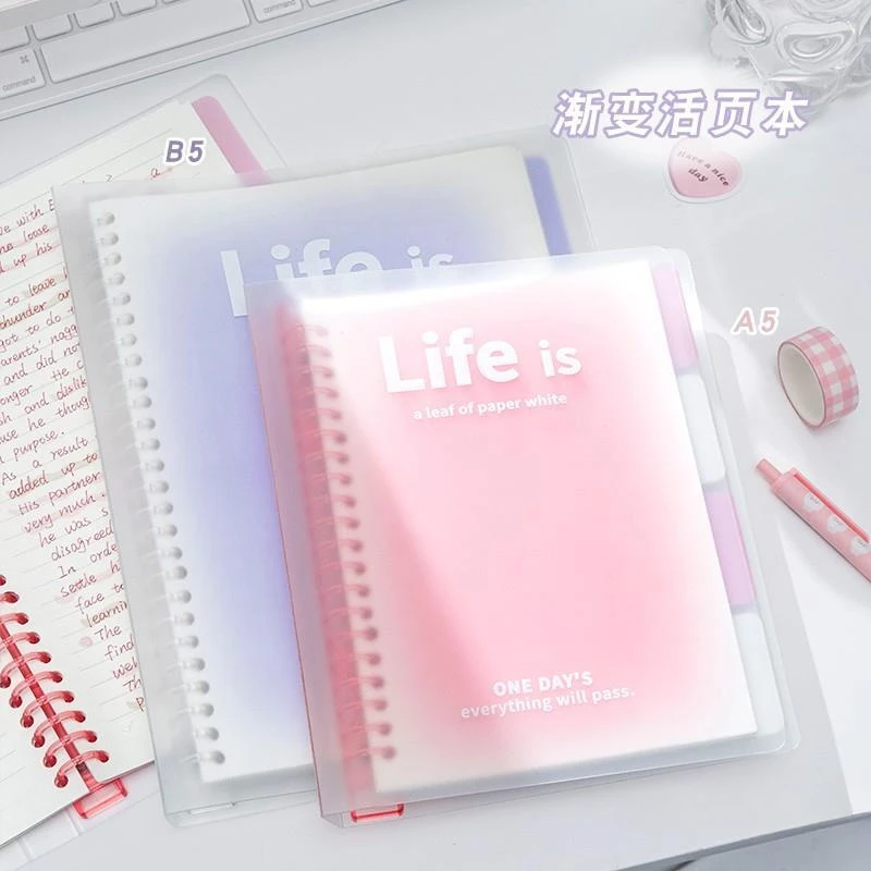 Cuaderno A5 con funda degradada transparente – Diario de recortes - imagen 5