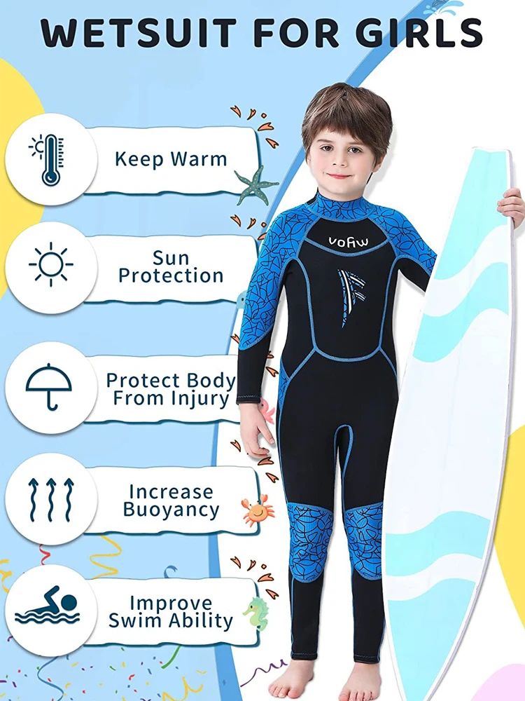 Kinder traje de neopreno infantil completo para frío al nadar - imagen 2